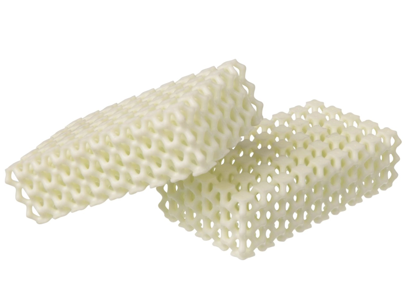 A lattice structure 3D printed with the Loctite IND475 A60 High Rebound resin